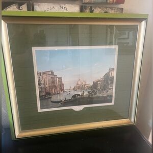 Framed Vintage Print the Canal Grande Venice Frans Vervloet‎